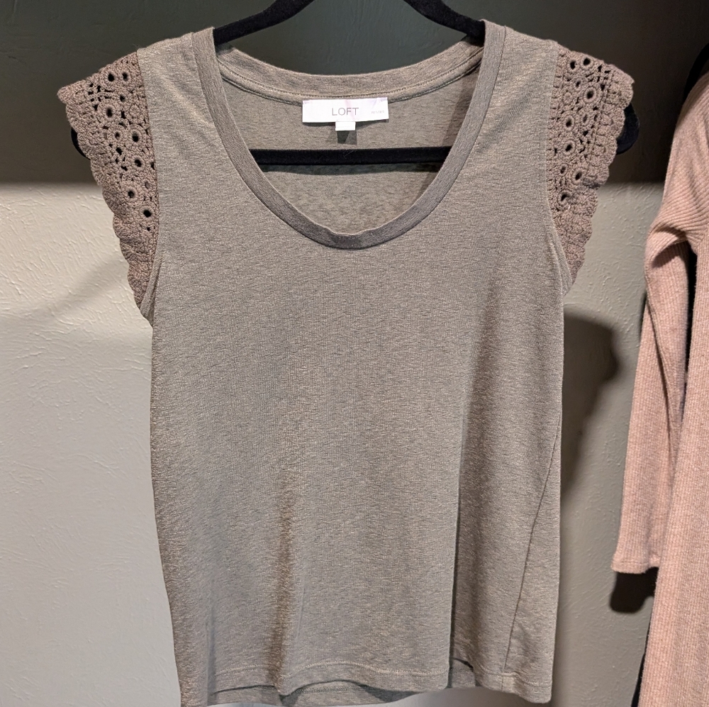 Olive Green Linen Top